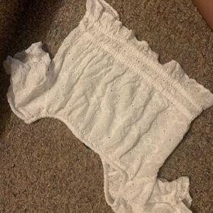White crop top